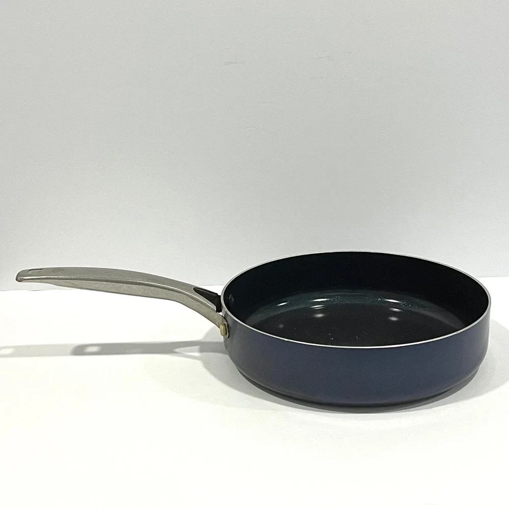 Blue Diamond Set of 3 Ceramic Non-Stick Frying Pans Pot Blue Stainless Handle
